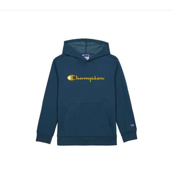 Champion Other - Champion Men's Teal Hoodie with Gold Logo